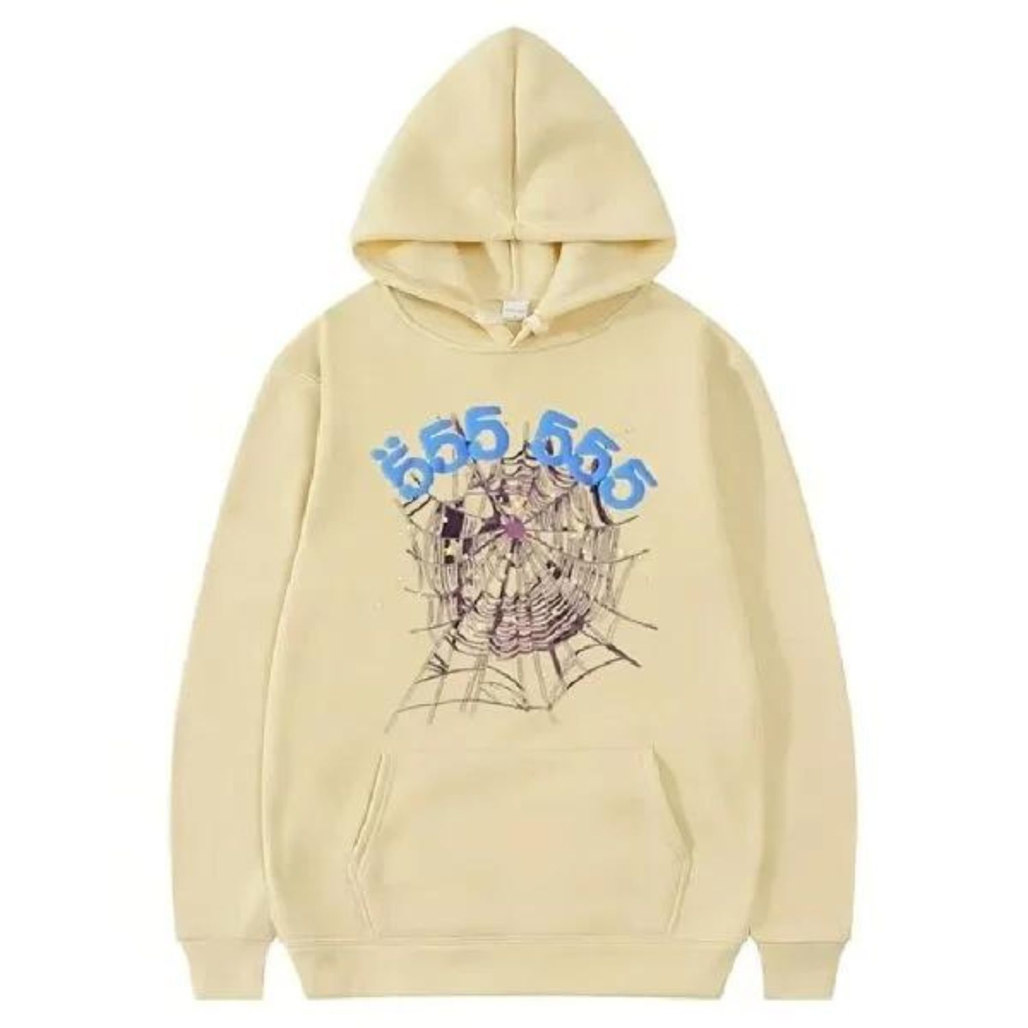 Sp5der 555555 Angel Number Khaki Hoodie