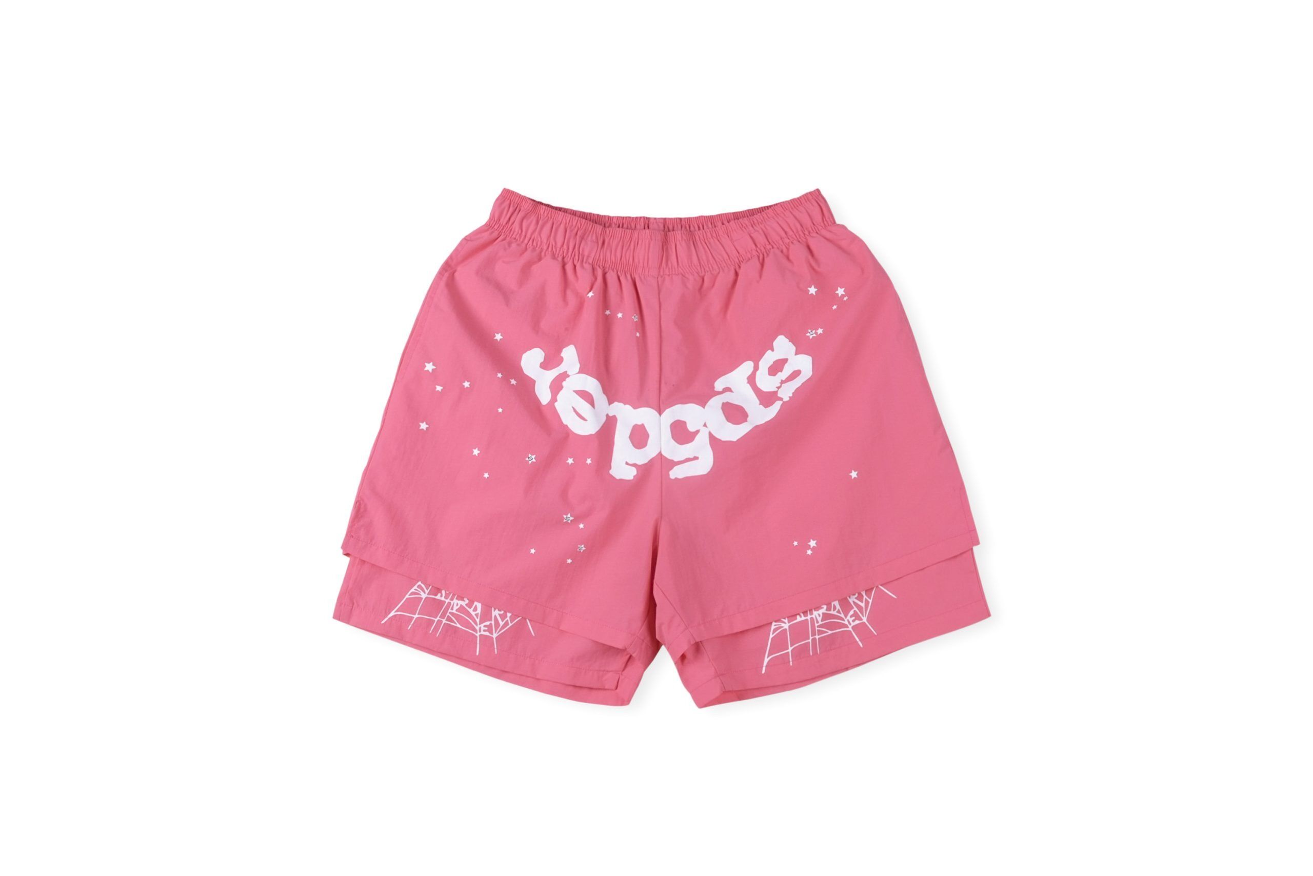 Sp5der Logo Shorts Pink - Image 1