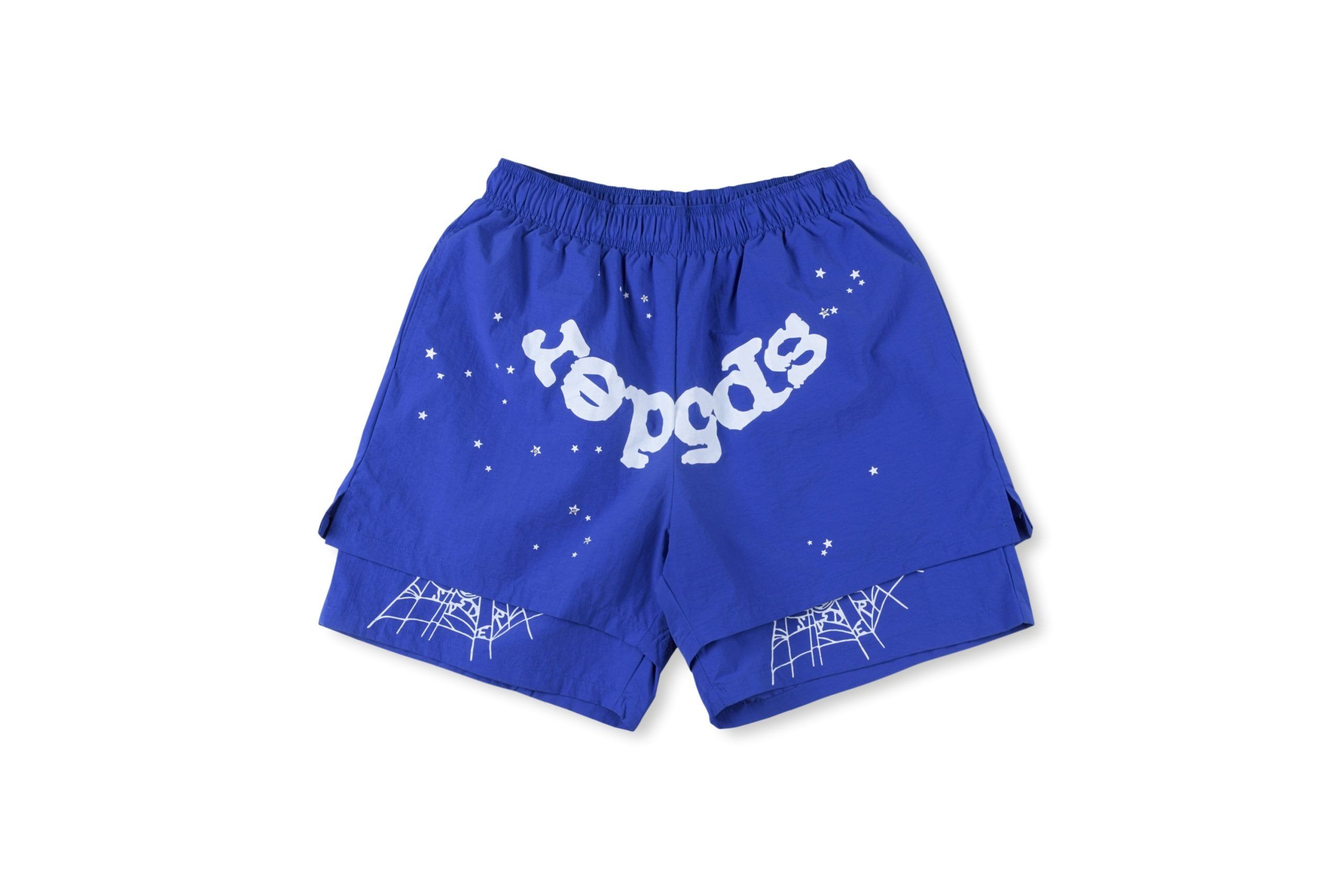 Sp5der OG Web Double Layer Short Blue Sp5der OG Web Double Layer Short Blue